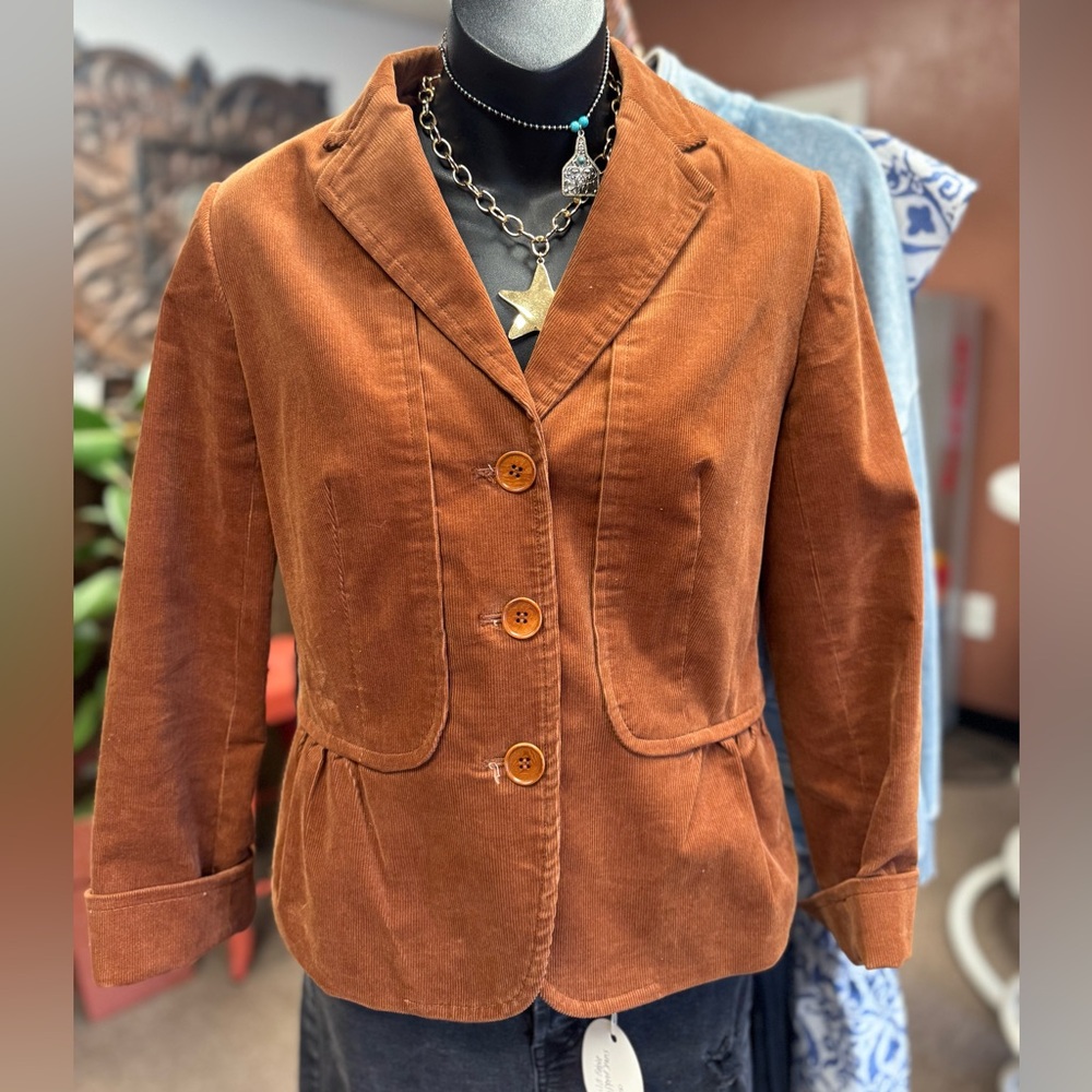 Talbots Rust Corduroy Blazer
